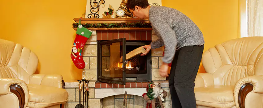 Rusted Metal Fireplace Restoration in North Fair Oaks, California
